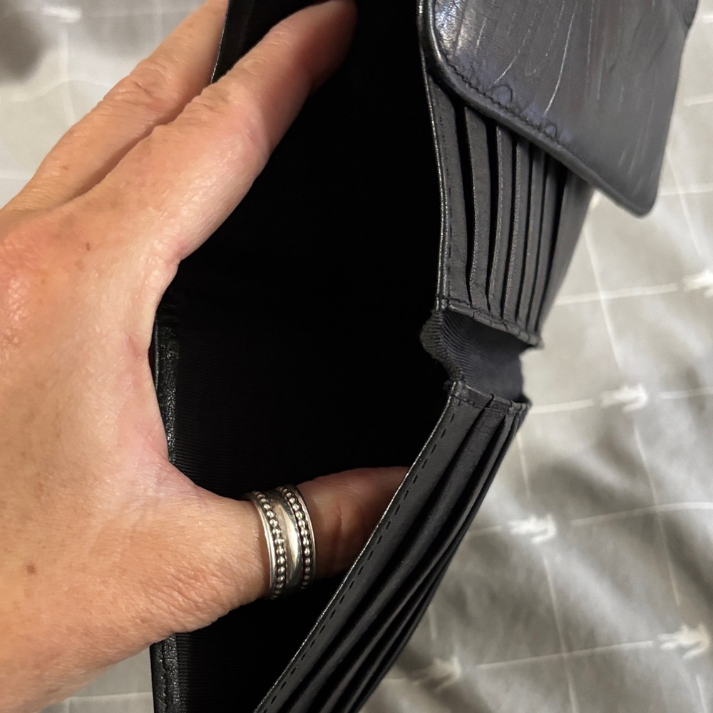 Harley-Davidson Black Embossed Leather Wallet - Picture 6 of 7